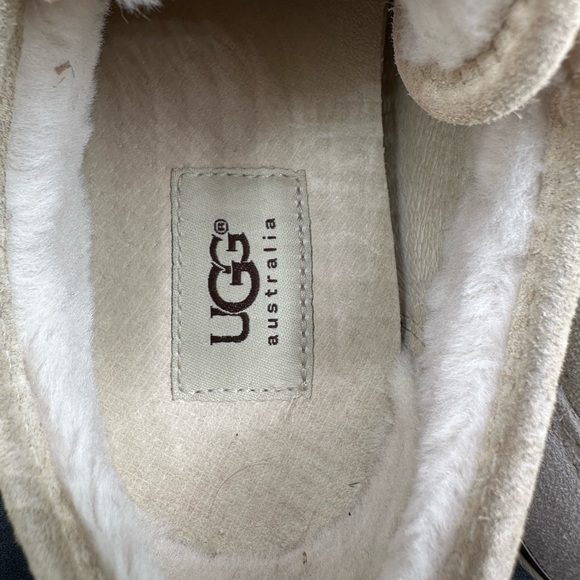 UGG Australia Evers Women's Sneakers US 7.5 Cream Canvas Shoes - Picture 6 of 15